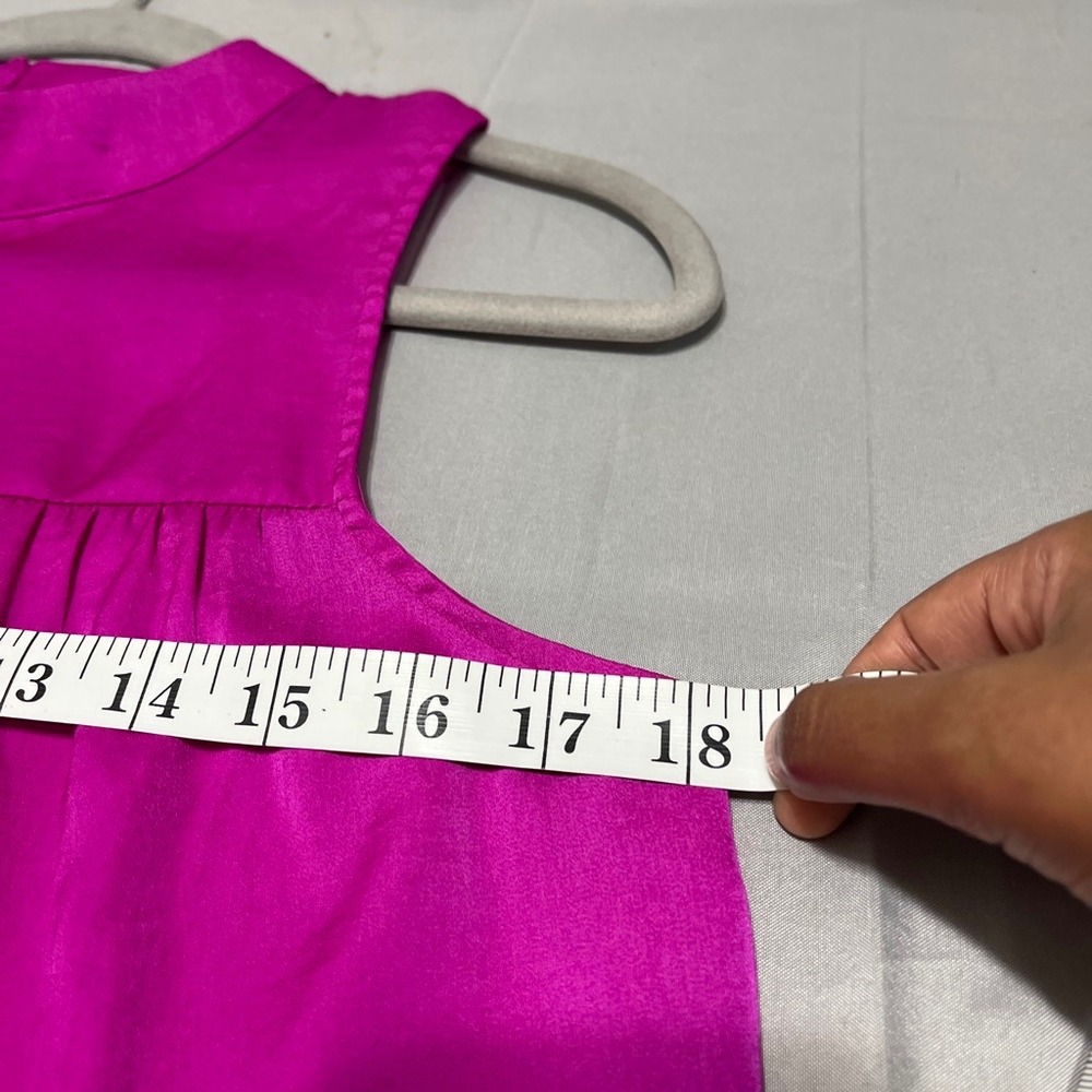 Banana Republic Colorblock Tiered Sleeveless Blouse S Barbiecore Chic Top - Picture 6 of 7